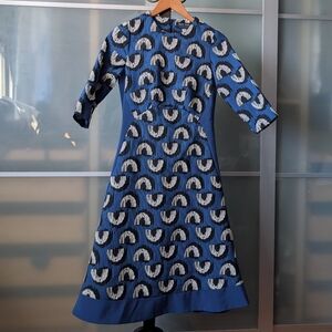 Front Row by Sara and Goldy Blue Patterned Dress - Size 0